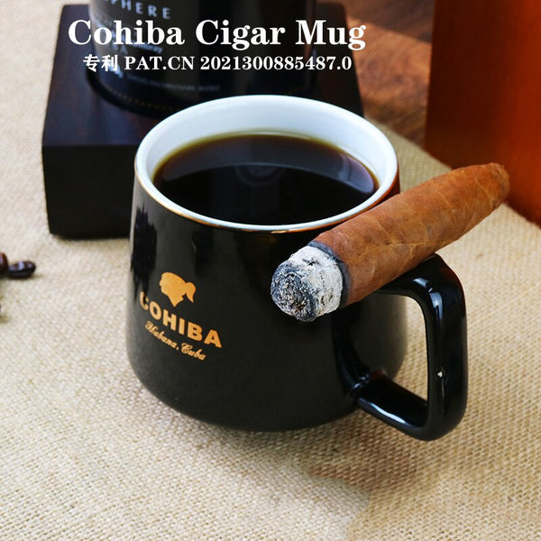 Cigar Coffee Mug Real Men Smoke Cigars Gift for Him Aficionado 15oz Cup