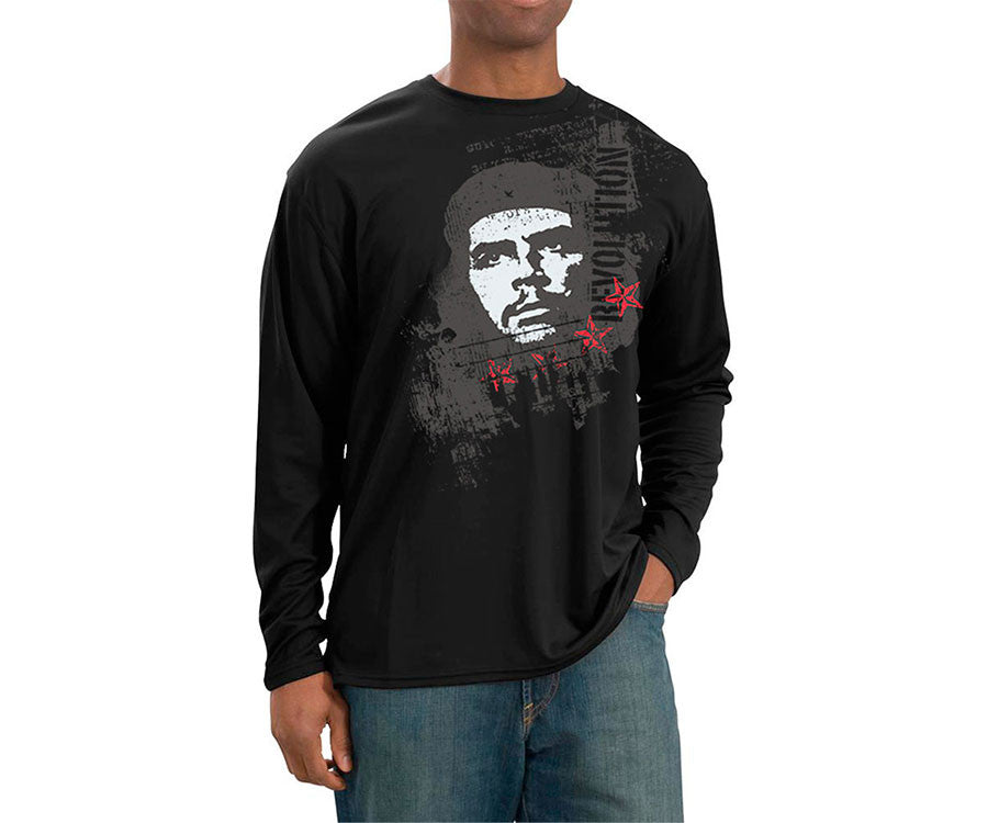 Che Guevara Viva La Revolucion Retro Vintage Style Long Sleeve T-Shirt