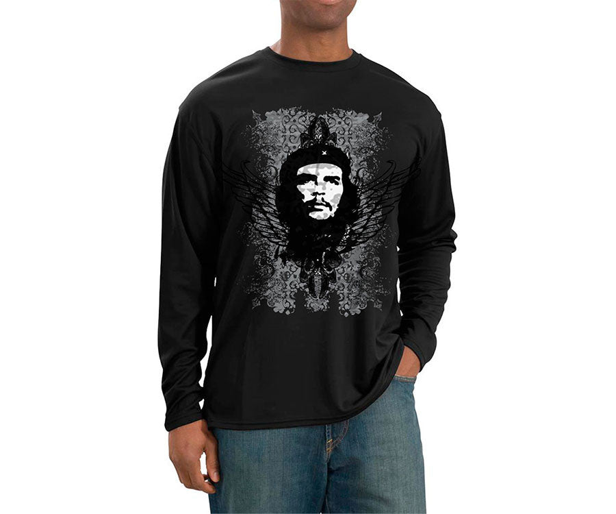 Che Guevara black wings long sleeve black T-shirt – theCHEstore.com