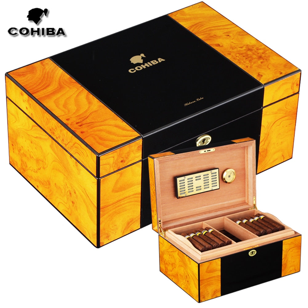 Luxury Cigar Humidor Box Cedar Cigar Display Box Holds 30 Cigars - Glass  Top Cigar Storage Box with …See more Luxury Cigar Humidor Box Cedar Cigar